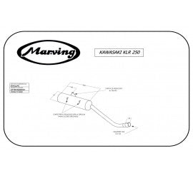 Scarico completo Marving per Kawasaki Klr 250