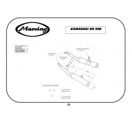 Scarico completo Marving per Kawasaki En 500