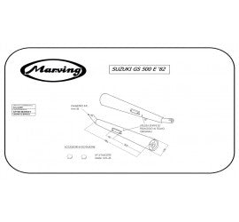 Scarico completo Marving per Suzuki Gs 500 1978/1981