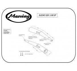 Scarico completo Marving per Suzuki Gsx 1100 Ef