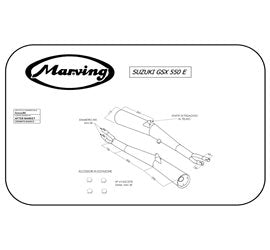 Scarico completo Marving per Suzuki Gsx 550 Ef 1983