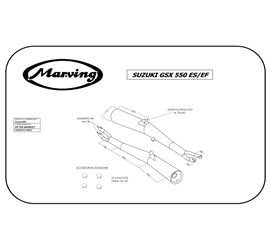 Scarico completo Marving per Suzuki Gsx 550 Ef 1983-
