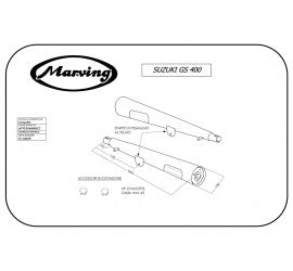 Scarico completo Marving per Suzuki Gs 400 1977/1979