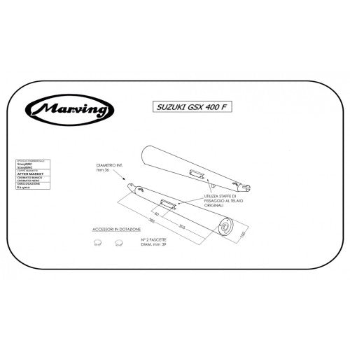 Scarico completo Marving per Suzuki Gsx 400 F
