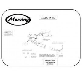 Scarico completo Marving per Suzuki Vx 800