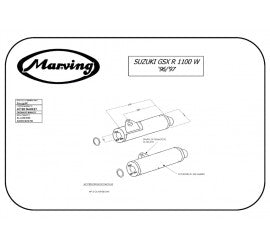 Scarico completo Marving per Suzuki Gsx 1100 R W
