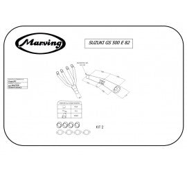 Scarico completo Marving per Suzuki Gs 500 E 1982-