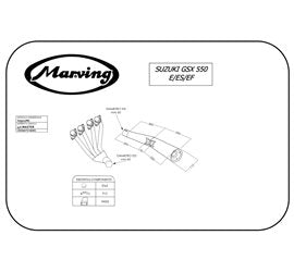 Scarico completo Marving per Suzuki Gsx 550 Ef 1983