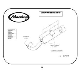 Scarico completo Marving per Suzuki Dr 800 Big 1988/1991