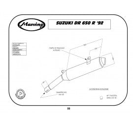 Scarico completo Marving per Suzuki Dr 650 R