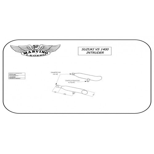 Scarico completo Marving per Suzuki Vs 1400 Intruder 1994-