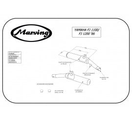 Scarico completo Marving per Yamaha Fj 1100 1984/1985