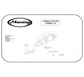 Scarico completo Marving per Yamaha Xtz 660 Tenerè
