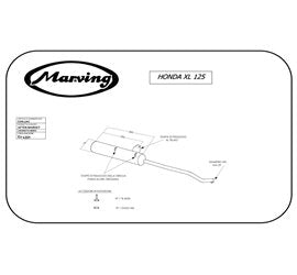 Scarico completo Marving per Honda Xl / Xls 125 Doppio Ammortizzatore