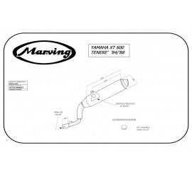 Scarico completo Marving per Yamaha Xt 600 Tenerè 1983/1989