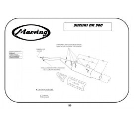 Marving Complete Exhaust for Suzuki Dr 500