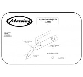 Marving Complete Exhaust for Suzuki Dr 600 1984