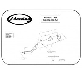 Marving Complete Exhaust for Kawasaki Klr 570