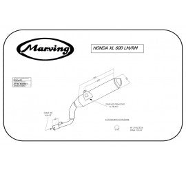Scarico completo Marving per Honda Xl 600 Lm