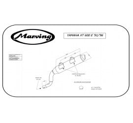 Scarico completo Marving per Yamaha Xt 600 E 1991/1996