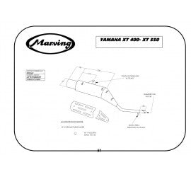 Scarico completo Marving per Yamaha Xt 400 1985/1990