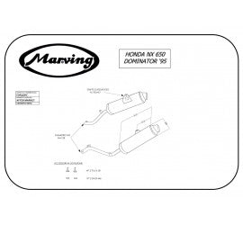 Scarico completo Marving per Honda Nx 650 Dominator