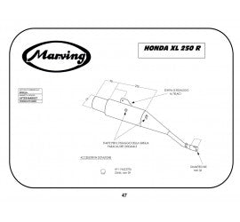 Scarico completo Marving per Honda Xl 250 R