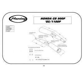 Scarico completo Marving per Honda Cb 1100 F