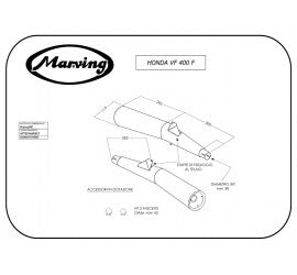 Scarico completo Marving per Honda Vf 400 F