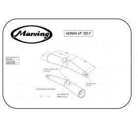 Scarico completo Marving per Honda Vf 750 F/F Ii