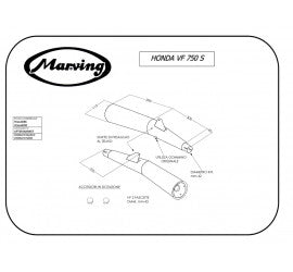 Scarico completo Marving per Honda Vf 750 S