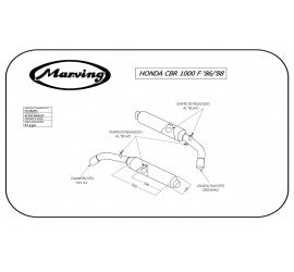 Scarico completo Marving per Honda Cbr 1000