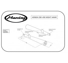 Scarico completo Marving per Honda Cbx 450 Nighthawk