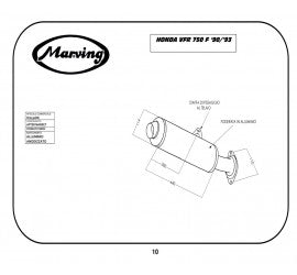 Scarico completo Marving per Honda Vfr 750