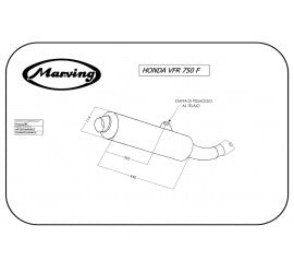 Scarico completo Marving per Honda Vfr 750