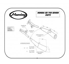 Scarico completo Marving per Honda Cb 750 Seven Fifty