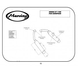 Scarico completo Marving per Honda St 1100 Pan European