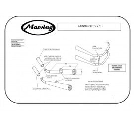 Scarico completo Marving per Honda Cm 125 C