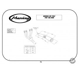 Marving Full Exhaust for Honda Cb 900 F Bol D'Or