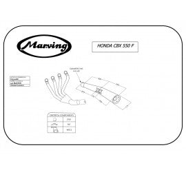 Scarico completo Marving per Honda Cbx 550 F