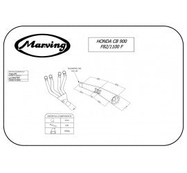 Scarico completo Marving per Honda Cb 1100 F