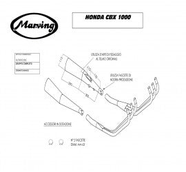 Scarico completo Marving per Honda Cbx 1000