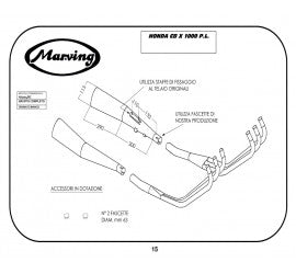 Scarico completo Marving per Honda Cbx 1000 Pro Link