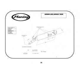 Scarico completo Marving per Honda Xrv 650 Africa Twin