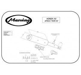 Scarico completo Marving per Honda Xrv 750 Africa Twin