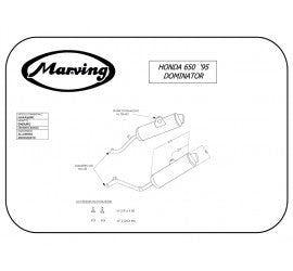 Scarico completo Marving per Honda Nx 650 Dominator