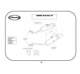 Scarico completo Marving per Honda Slr 650