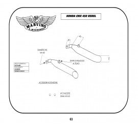 Scarico completo Marving per Honda Cmx 450 Rebel