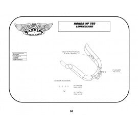 Scarico completo Marving per Honda Vf 750 Custom Lenticolare