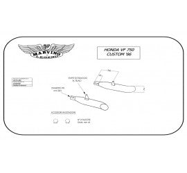 Scarico completo Marving per Honda Vf 750 Custom